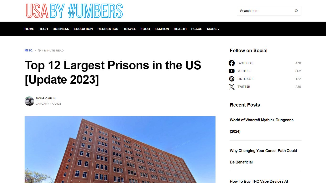 Top 12 Largest Prisons in the US [Update 2023] - USA by Numbers